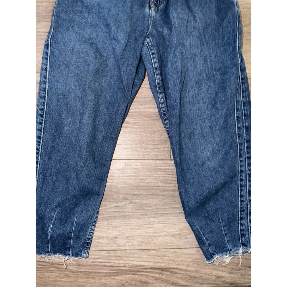 Polo Ralph‎ Lauren Girls Pleated Wide Leg Jeans Medium Wash Raw Hem Size 10 M2
